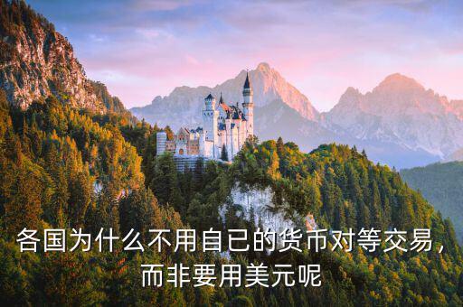各國(guó)為什么不用自已的貨幣對(duì)等交易，而非要用美元呢