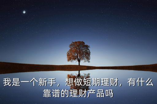 我是一個新手，想做短期理財，有什么靠譜的理財產(chǎn)品嗎
