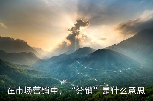 在市場營銷中，“分銷”是什么意思