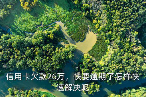 信用卡欠款26萬(wàn)，快要逾期了怎樣快速解決呢