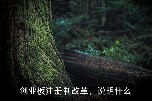 創(chuàng)業(yè)板注冊制改革，說明什么