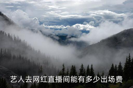 藝人去網紅直播間能有多少出場費