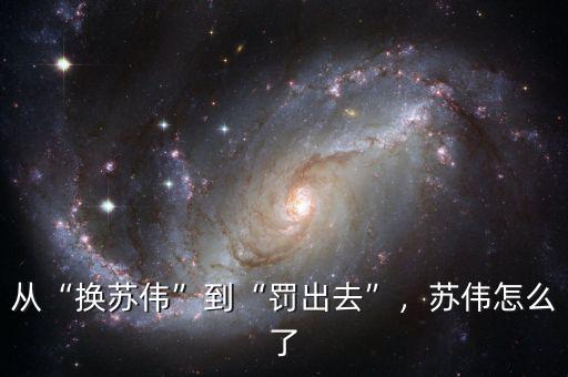 從“換蘇偉”到“罰出去”，蘇偉怎么了
