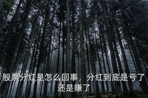股票分紅是怎么回事，分紅到底是虧了還是賺了