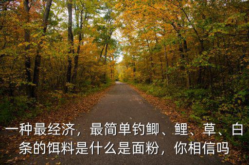一種最經(jīng)濟(jì)，最簡(jiǎn)單釣鯽、鯉、草、白條的餌料是什么是面粉，你相信嗎