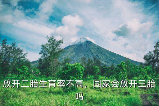 放開二胎生育率不高，國家會放開三胎嗎
