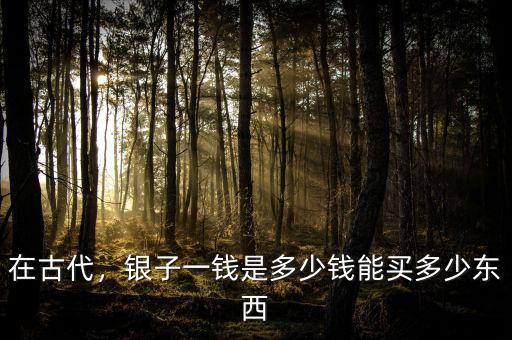在古代，銀子一錢(qián)是多少錢(qián)能買(mǎi)多少東西