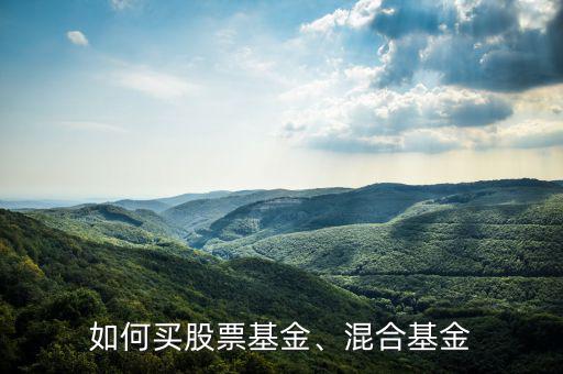 如何買股票基金、混合基金