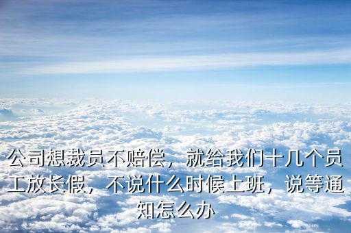 公司想裁員不賠償，就給我們十幾個員工放長假，不說什么時候上班，說等通知怎么辦