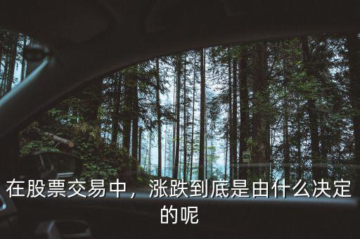 在股票交易中，漲跌到底是由什么決定的呢