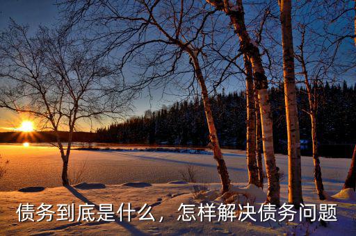債務(wù)到底是什么，怎樣解決債務(wù)問題