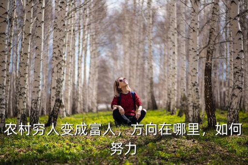 農(nóng)村窮人變成富人，方向在哪里，如何努力