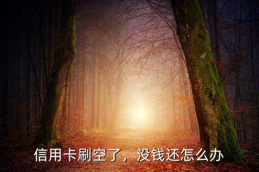 信用卡刷空了，沒錢還怎么辦