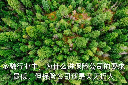 金融行業(yè)中，為什么進(jìn)保險(xiǎn)公司的要求最低，但保險(xiǎn)公司還是天天招人