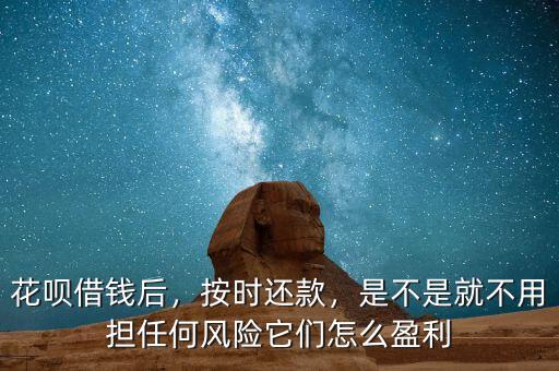 花唄借錢后，按時還款，是不是就不用擔任何風險它們怎么盈利