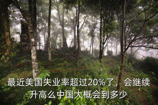 最近美國失業(yè)率超過20%了，會繼續(xù)升高么中國大概會到多少