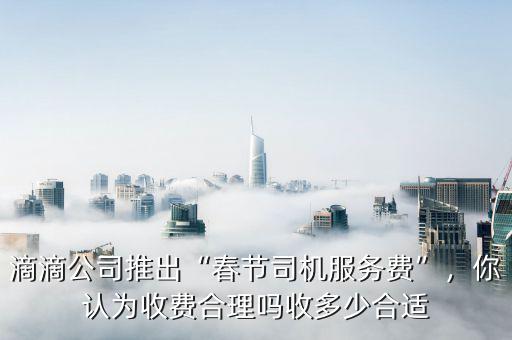 滴滴公司推出“春節(jié)司機服務(wù)費”，你認為收費合理嗎收多少合適