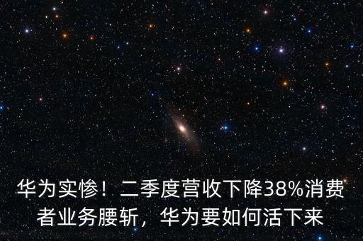 華為實慘！二季度營收下降38%消費者業(yè)務腰斬，華為要如何活下來