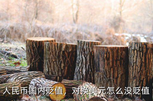 人民幣國內(nèi)貶值，對換美元怎么沒貶值