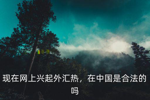 現(xiàn)在網(wǎng)上興起外匯熱，在中國是合法的嗎
