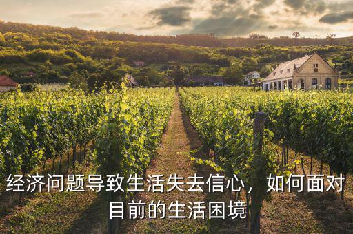 經(jīng)濟(jì)問題導(dǎo)致生活失去信心，如何面對(duì)目前的生活困境