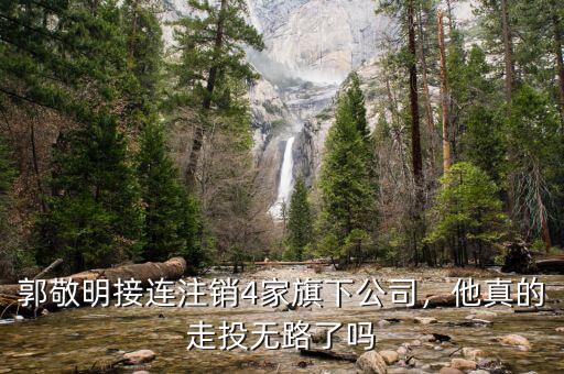 郭敬明接連注銷4家旗下公司，他真的走投無(wú)路了嗎