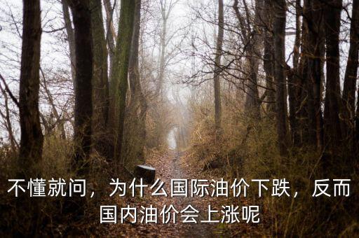 不懂就問，為什么國際油價下跌，反而國內(nèi)油價會上漲呢
