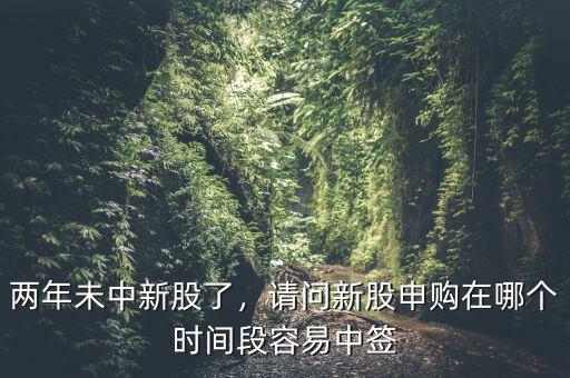 兩年未中新股了，請(qǐng)問新股申購(gòu)在哪個(gè)時(shí)間段容易中簽