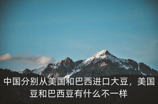 中國分別從美國和巴西進(jìn)口大豆，美國豆和巴西豆有什么不一樣