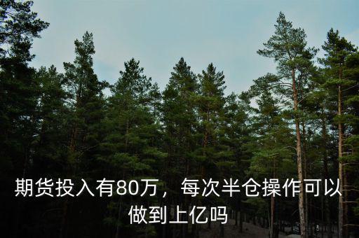 期貨投入有80萬(wàn)，每次半倉(cāng)操作可以做到上億嗎