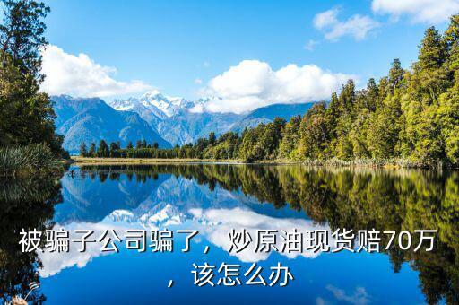 被騙子公司騙了，炒原油現(xiàn)貨賠70萬(wàn)，該怎么辦
