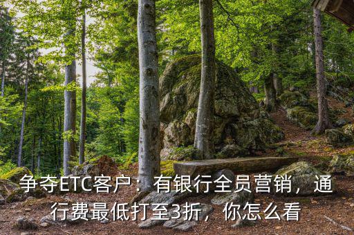 爭奪ETC客戶：有銀行全員營銷，通行費最低打至3折，你怎么看