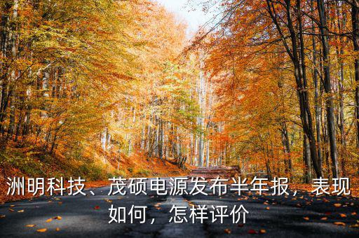 洲明科技、茂碩電源發(fā)布半年報，表現(xiàn)如何，怎樣評價