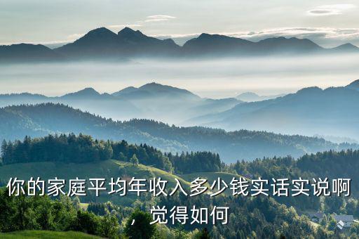 你的家庭平均年收入多少錢實(shí)話實(shí)說啊，覺得如何
