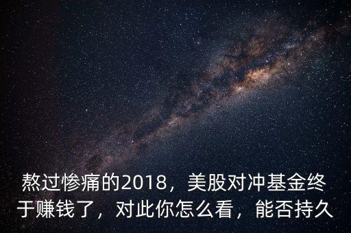 熬過(guò)慘痛的2018，美股對(duì)沖基金終于賺錢(qián)了，對(duì)此你怎么看，能否持久