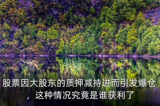 股票因大股東的質(zhì)押減持進而引發(fā)爆倉，這種情況究竟是誰獲利了