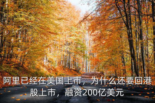 阿里已經(jīng)在美國上市，為什么還要回港股上市，融資200億美元