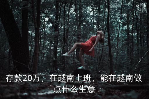 存款20萬(wàn)，在越南上班，能在越南做點(diǎn)什么生意