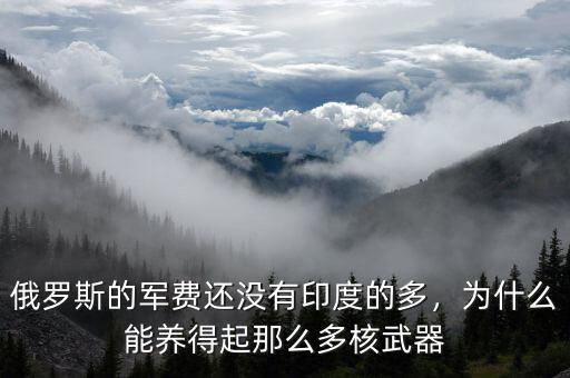 俄羅斯的軍費(fèi)還沒有印度的多，為什么能養(yǎng)得起那么多核武器