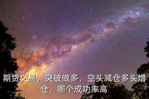 期貨交易，突破做多，空頭減倉(cāng)多頭增倉(cāng)，哪個(gè)成功率高