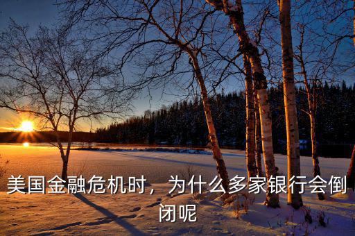 美國金融危機(jī)時，為什么多家銀行會倒閉呢