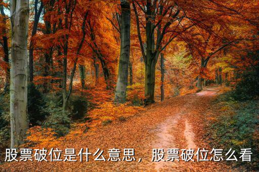 股票破位是什么意思，股票破位怎么看