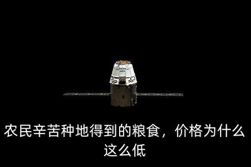 農民辛苦種地得到的糧食，價格為什么這么低