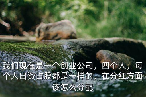 我們現(xiàn)在是一個(gè)創(chuàng)業(yè)公司，四個(gè)人，每個(gè)人出資占股都是一樣的，在分紅方面該怎么分配