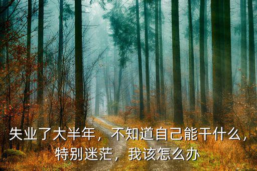 失業(yè)了大半年，不知道自己能干什么，特別迷茫，我該怎么辦