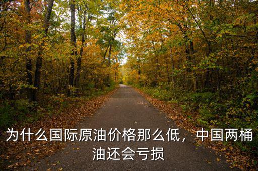 為什么國(guó)際原油價(jià)格那么低，中國(guó)兩桶油還會(huì)虧損