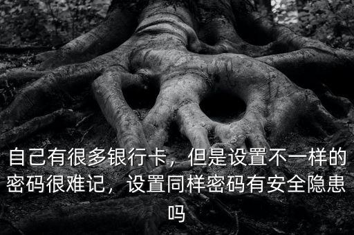 自己有很多銀行卡，但是設(shè)置不一樣的密碼很難記，設(shè)置同樣密碼有安全隱患嗎