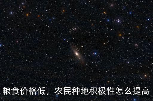 糧食價(jià)格低，農(nóng)民種地積極性怎么提高
