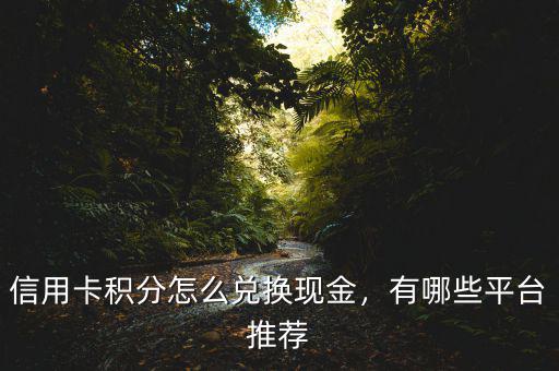 信用卡積分怎么兌換現(xiàn)金，有哪些平臺(tái)推薦