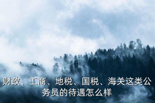 財(cái)政、工商、地稅、國(guó)稅、海關(guān)這類(lèi)公務(wù)員的待遇怎么樣